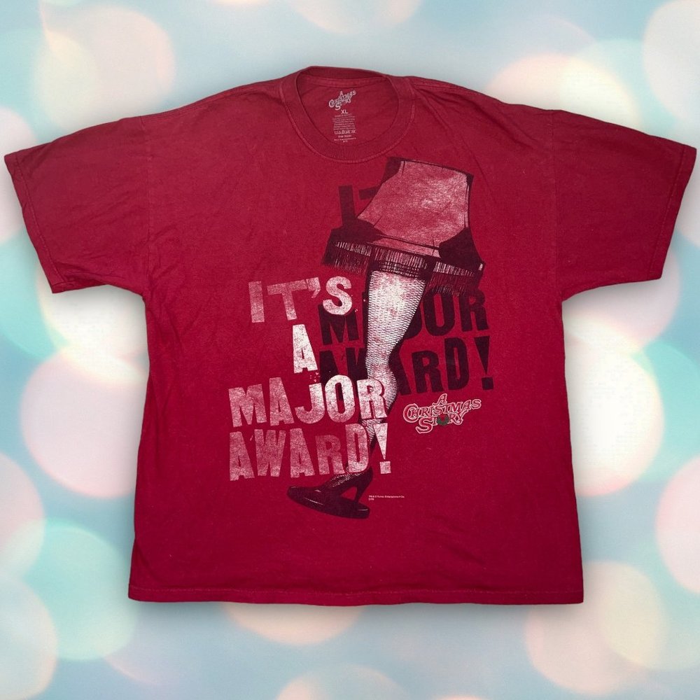A Christmas Story Men’s Leg Lamp Graphic Tee Shirt Top Size XL